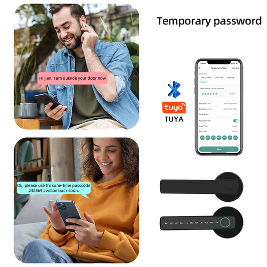 M5 Tuya BLE Smart Fingerprint Door Lock