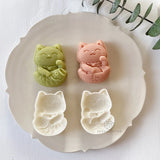 2Pcs/Set Mooncake Mold with Lucky Cat Design