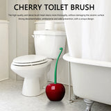 Cherry-Shaped Toilet Cleaning Brush with Holder