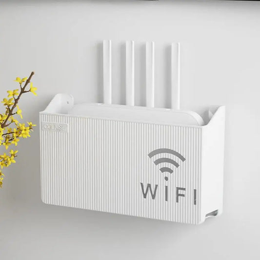 Wall-Mounted Wifi Router &amp; Cable Storage Box