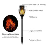 LED Solar Flame Torch Lights