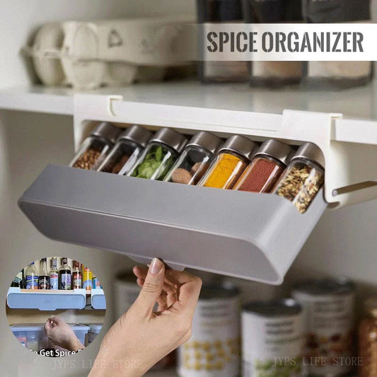 Self-Adhesive Under-Shelf Spice Rack