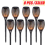 LED Solar Flame Torch Lights