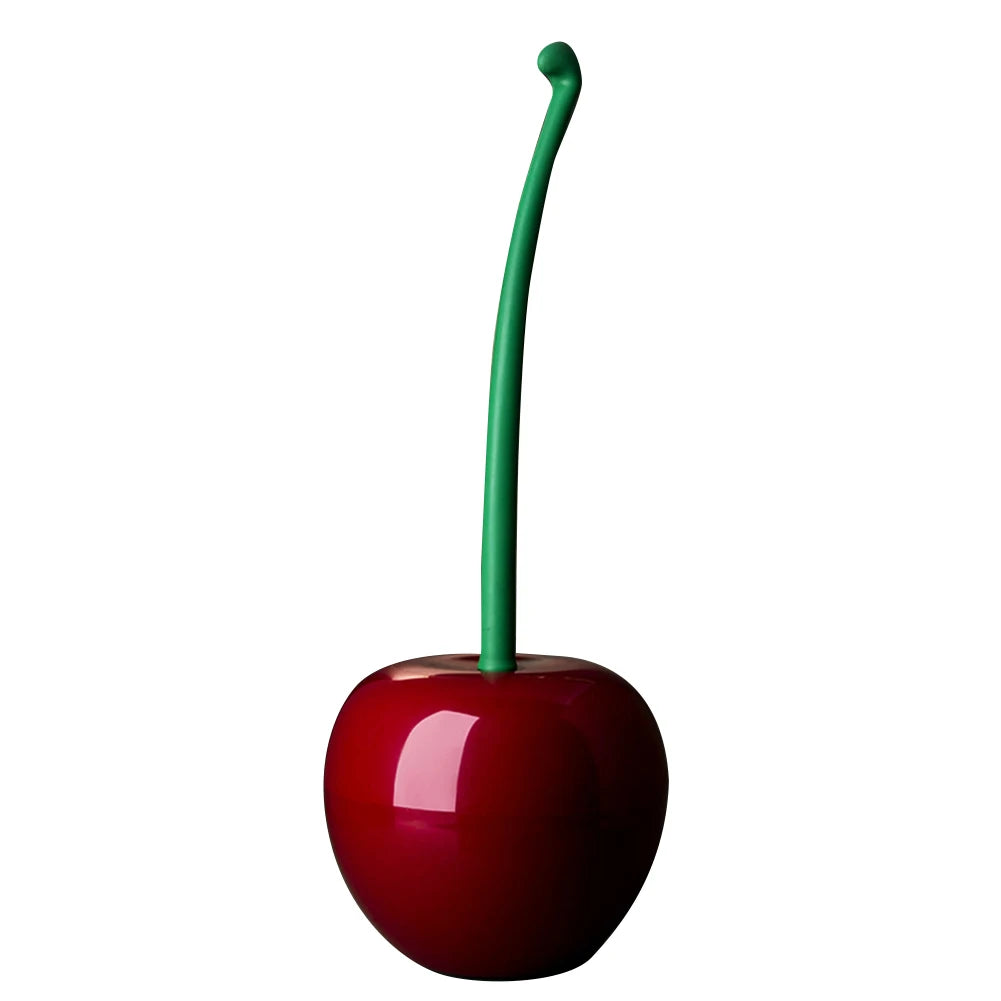 Cherry-Shaped Toilet Cleaning Brush with Holder