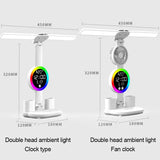 Rechargeable LED Table Lamp with Clock Display