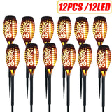 LED Solar Flame Torch Lights