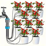 Easy-Install Drip Irrigation Kit with 10 Adjustable Emitters