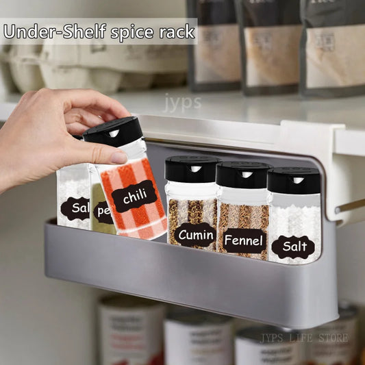 Self-Adhesive Under-Shelf Spice Rack