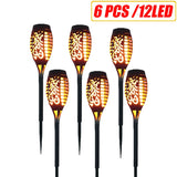 LED Solar Flame Torch Lights