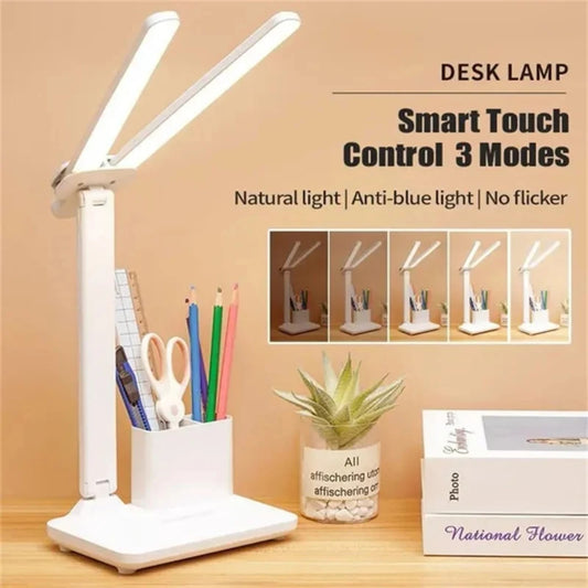 Foldable LED Desk Lamp with USB Rechargeable Battery