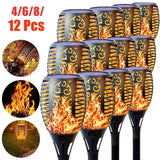 LED Solar Flame Torch Lights