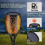 LED Solar Flame Torch Lights