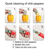 Effortless Pepper Corer &amp; Seed Remover