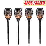 LED Solar Flame Torch Lights