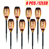 LED Solar Flame Torch Lights