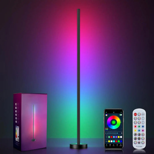 Corner LED Floor Lamp with 16M Colors &amp; Music Sync