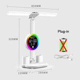 Rechargeable LED Table Lamp with Clock Display