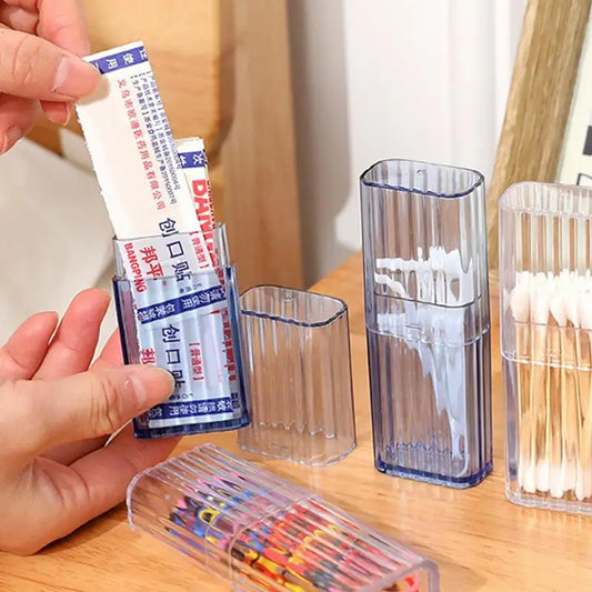 Clear Acrylic Cotton Swab and Floss Picks Organizer