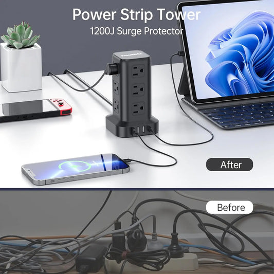 Sameriver Surge Protector Power Strip Tower