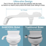 Ultra-Slim Bidet Attachment with Dual Nozzle